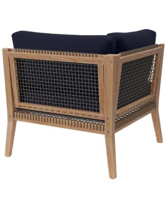 Clearwater Outdoor Patio Teak Wood Corner Chair