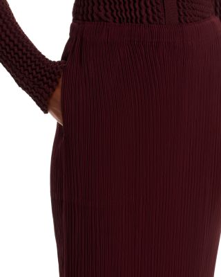 Hatching Pleats Skirt