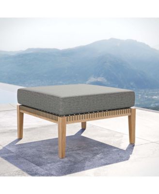 Clearwater Outdoor Patio Teak Wood Ottoman