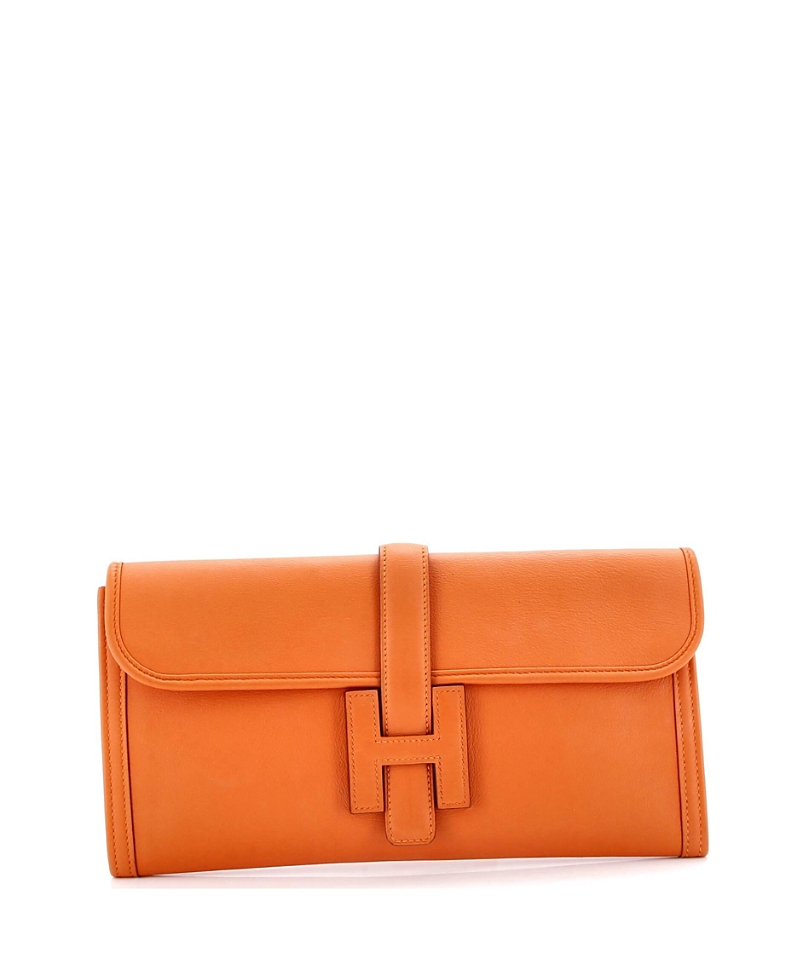 Click to view more detailed imagery on our partner's website Pre-owned Pre-owned Hermes Hermes 29 Jige Elan Clutch Swift In Orange