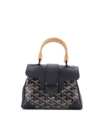 Mini Saigon Top Handle Bag Coated Canvas with Leather