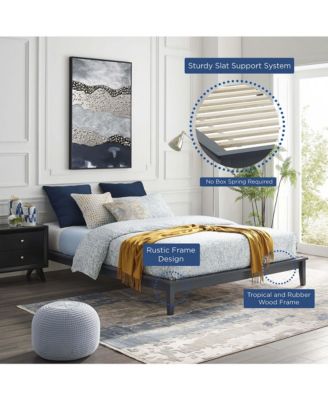 Lodge Wood Platform Bed Frame