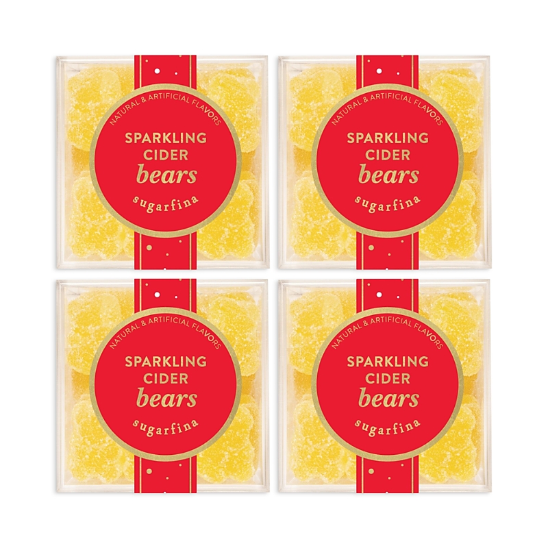 Sugarfina Sparkling Cider Bears Candy Cubes, Set Of 4 In Yellow