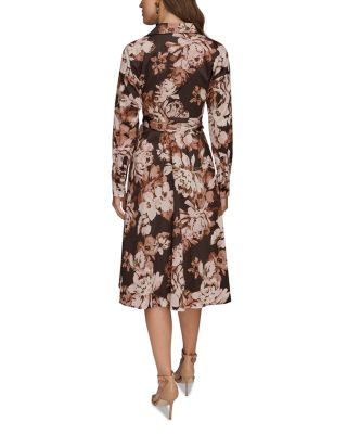 Floral Tie Waist Midi Dress