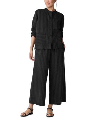 Mandarin Collar Cotton Blend Jacket