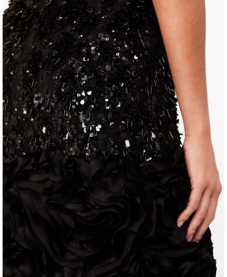 Julianne Sequin-Embellishment Ruffle Maxi Dress