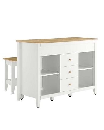 Farmstead Kitchen Island and Stool, Set of 3