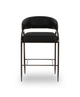  Tatum Faux Leather 2-Tone Counter Stool