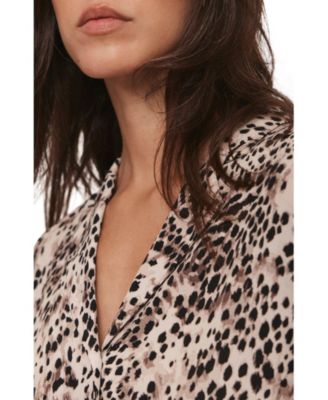  Women's Animal Print Long Sleeve Shirt