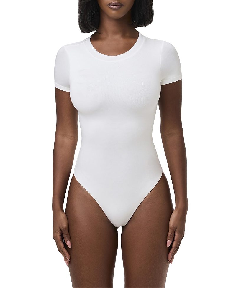 Naked Wardrobe My Kinda T Party Bodysuit In White