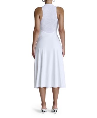 Hourglass Mesh Sleeveless Midi Dress