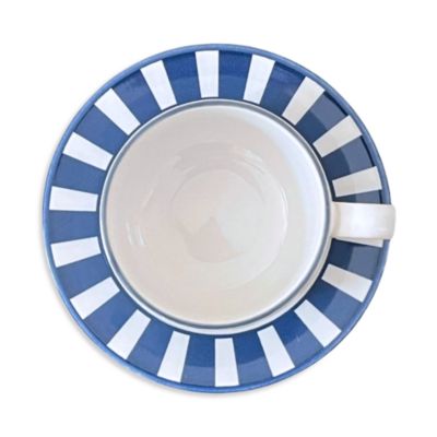 Essentials Cup and Saucer, Navy, Set of 4