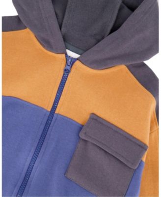Boys' Full Zip Fleece Color Block Sweatshirt - Little Kid, Big Kid