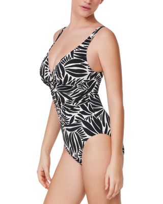 Come Back V Neck One Piece Swimsuit