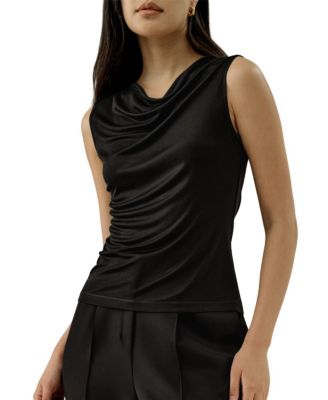 LILYSILK - Silk Jersey Cowl-Neck Sleeveless Top