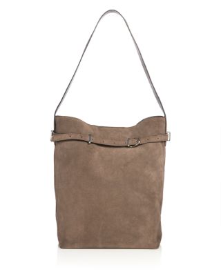 The Belted Suede Satchel Bag