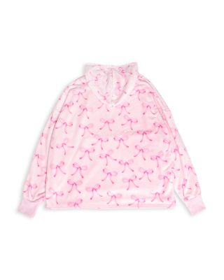 Girls' Bow Print Pullover Hoodie