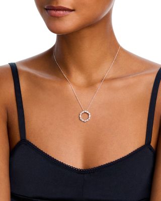 Luxe Collection Certified Lab Grown Diamond Circle Pendant Necklace in 14K White Gold, 1.50 tcw