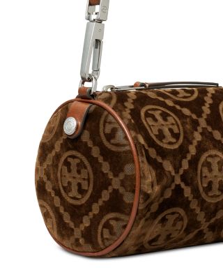 T Monogram Flocked Cylinder Bag