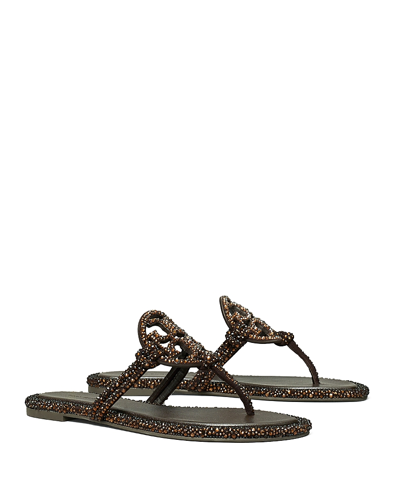 Tory Burch Women's Miller Knotted Crystal Sandal In Brown