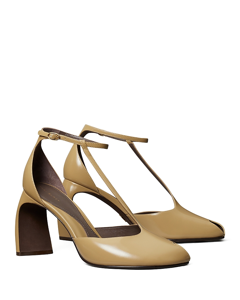 Tory Burch Women's Peep Toe T Strap Pumps