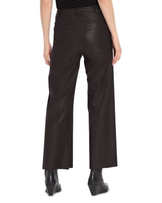 High Rise Faux Leather Cropped Pants