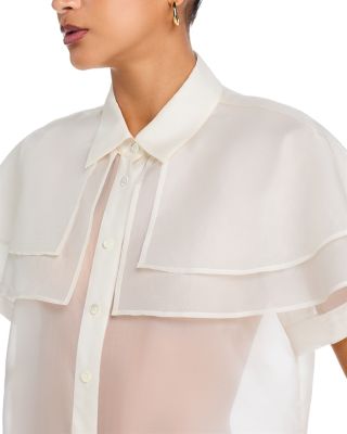 The Silk Organza Cape Top