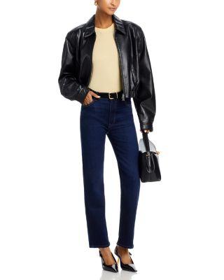 Le Sleek High Rise Straight Leg Jeans in Fairway
