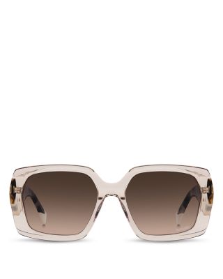 Gradient Rectangular Sunglasses, 55mm