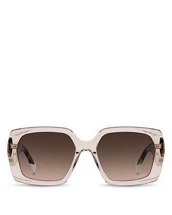 Gradient Rectangular Sunglasses, 55mm