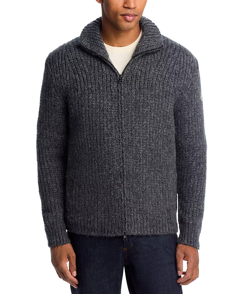 Moncler Ribbed Zipper Cardigan