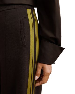 Samson Knitted Wide Leg Side Stripe Trousers