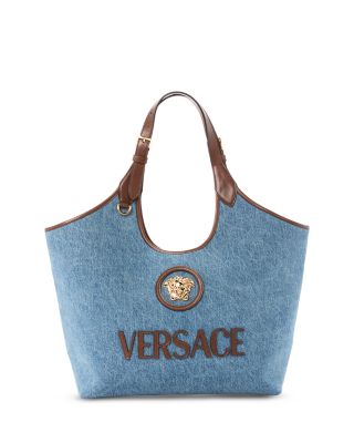 La Medusa Denim &amp; Leather Tote