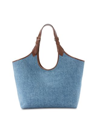 La Medusa Denim &amp; Leather Tote