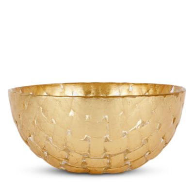 Rufolo Glass Gold Basketweave Dipping Bowl