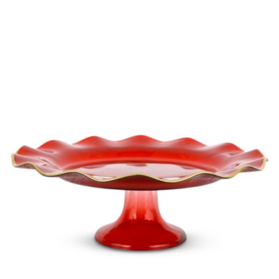 Holiday Glass Cake Stand