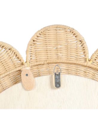 Coralie Rattan Round Mirror