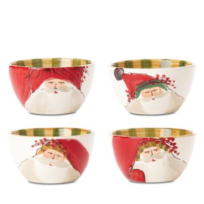 Old St. Nick Assorted Cereal Bowls, Set of 4