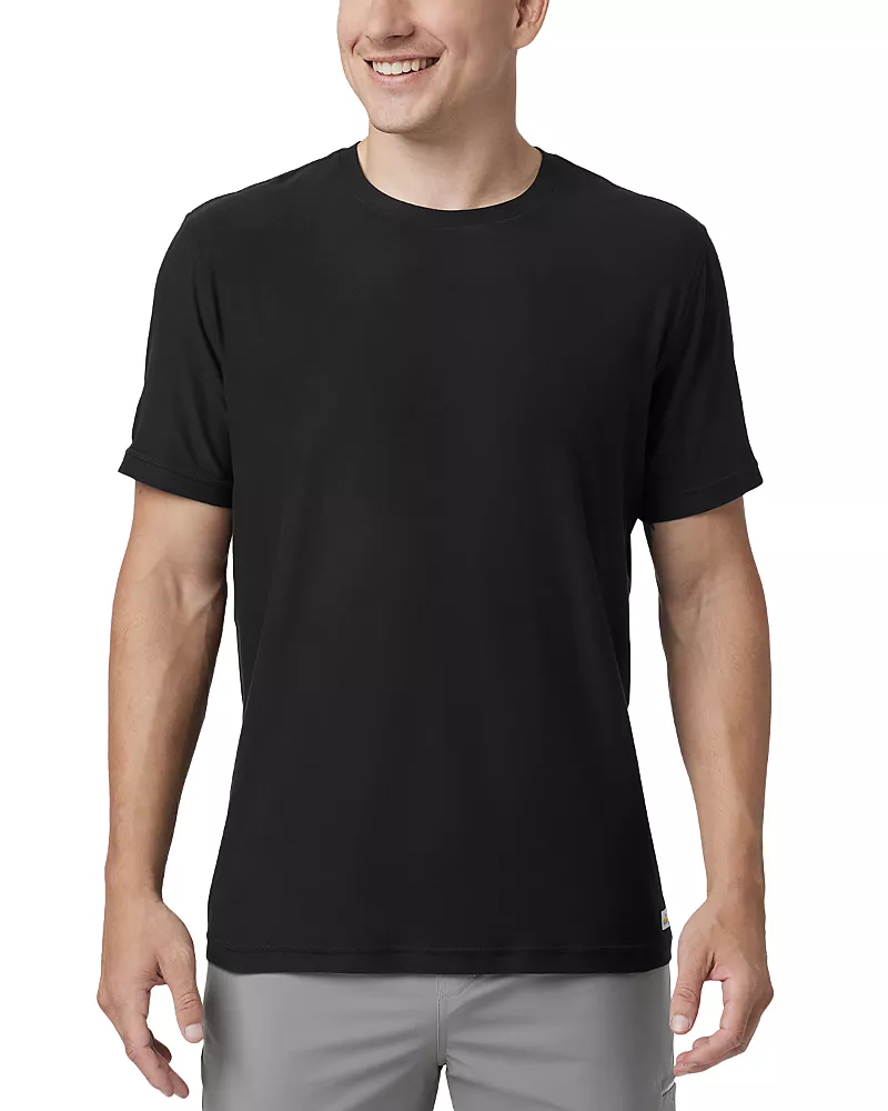 Vuori Strato Short Sleeve Tech Tee in Blue Sea Heather