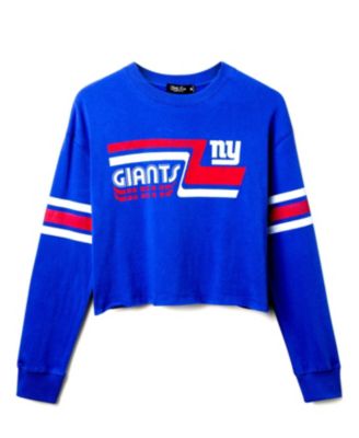  Women's NFL New York Giants Retro Crop Fleece