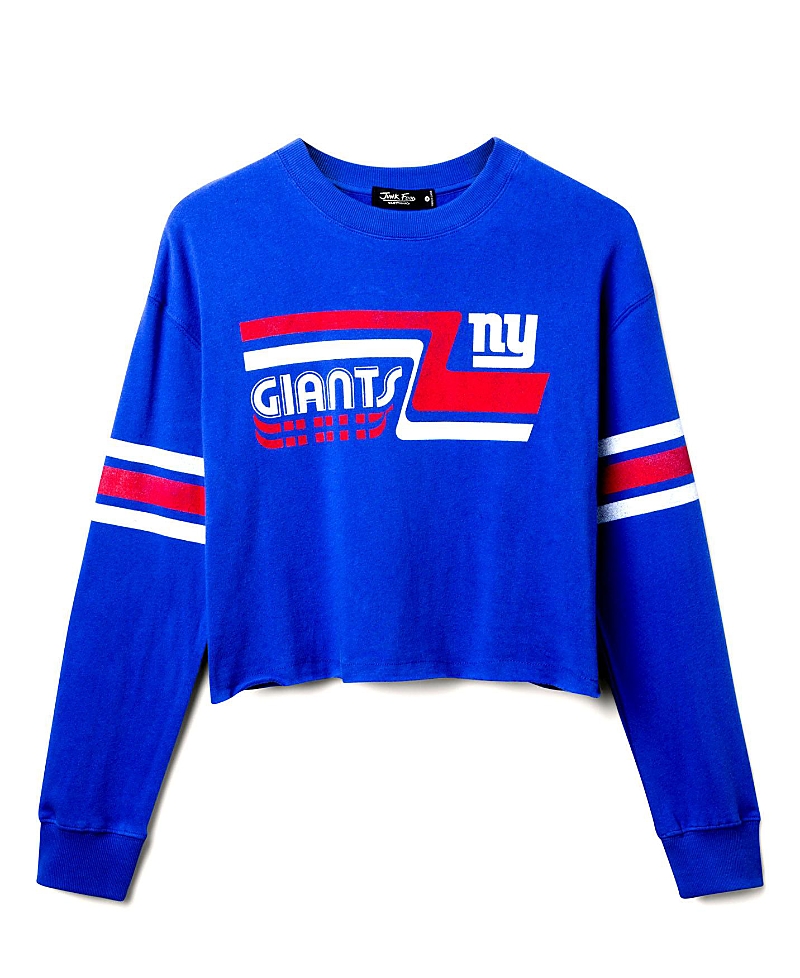 Junk Food Clothing Women's Nfl New York Giants Retro Crop Fleece