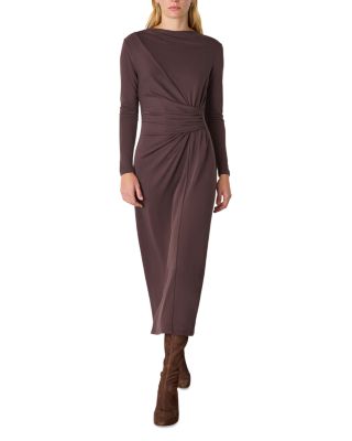 Ruched Detail Midi Dress