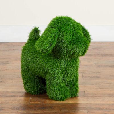 14&amp;quot; UV Resistant Artificial Grass Garden Plush Topiary Dog (Indoor/Outdoor)