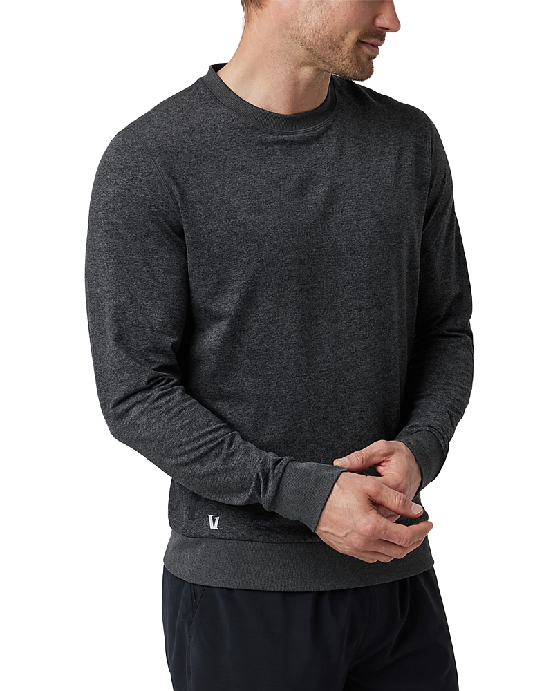 Vuori Ponto Long Sleeve Performance Sweatshirt in Black Heather
