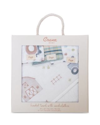 Unisex Charlie Hooded Towel & Wash Cloths Set