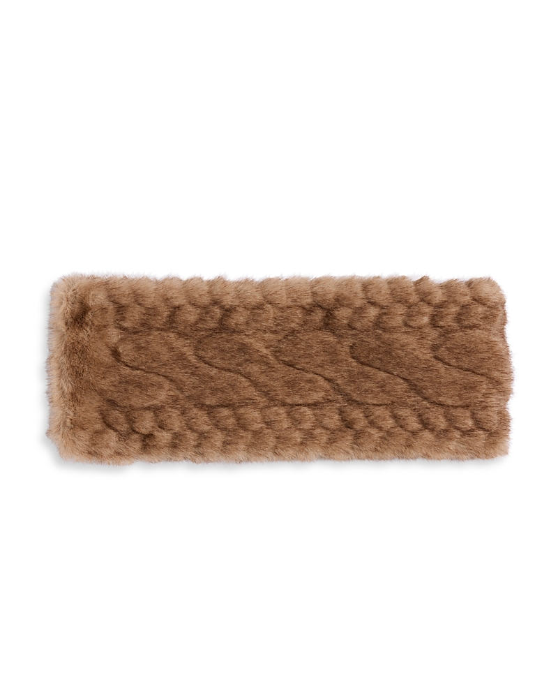 Surell Faux Fur Headband In Brown