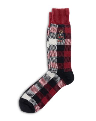 Check Bear Boot Socks