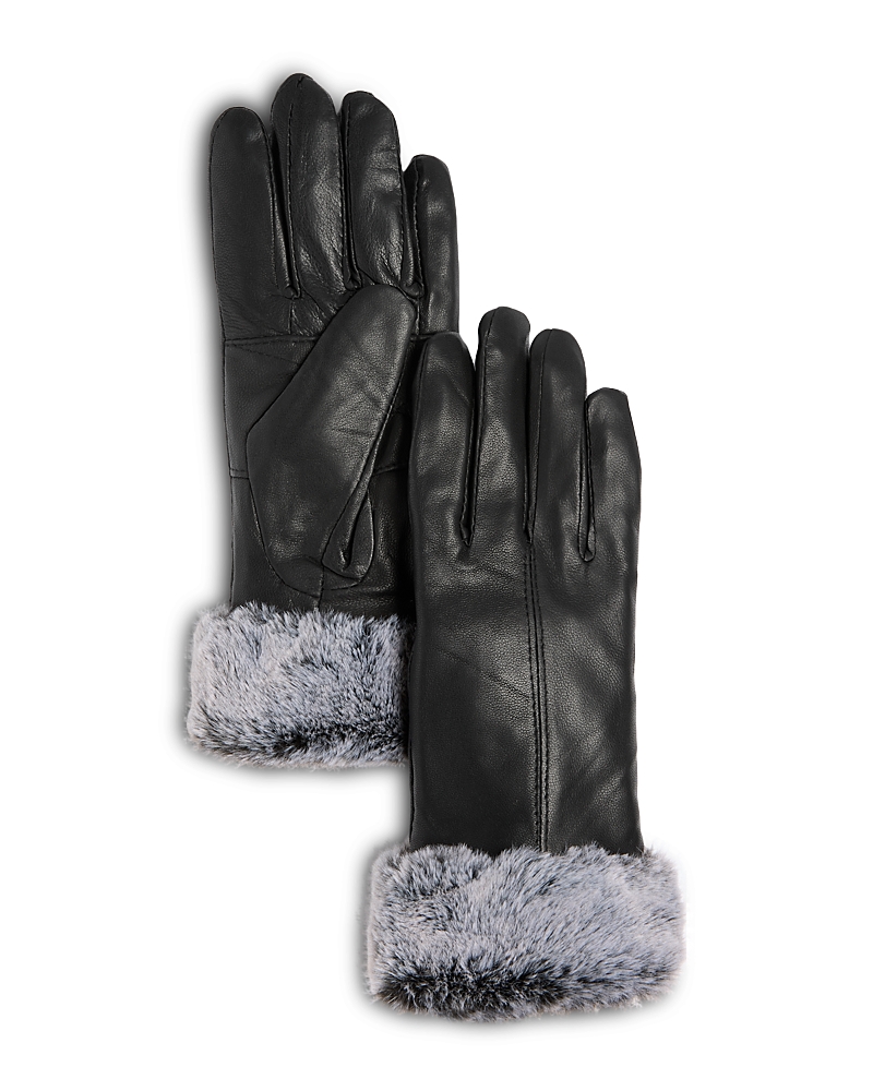 Surell Faux Fur Leather Gloves