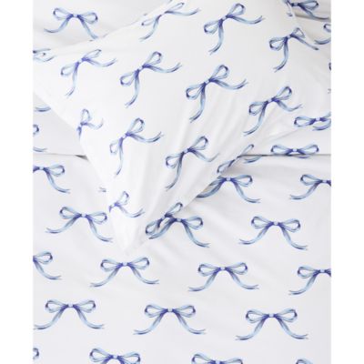 Crisp Bows Percale Duvet Cover Set