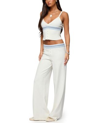 Miya Stripey Ribbed Knit Tank Top